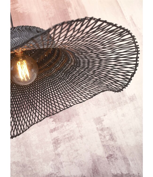 Good&Mojo vloerlamp Ibiza bamboe wavy in 2 maten 3 kleuren