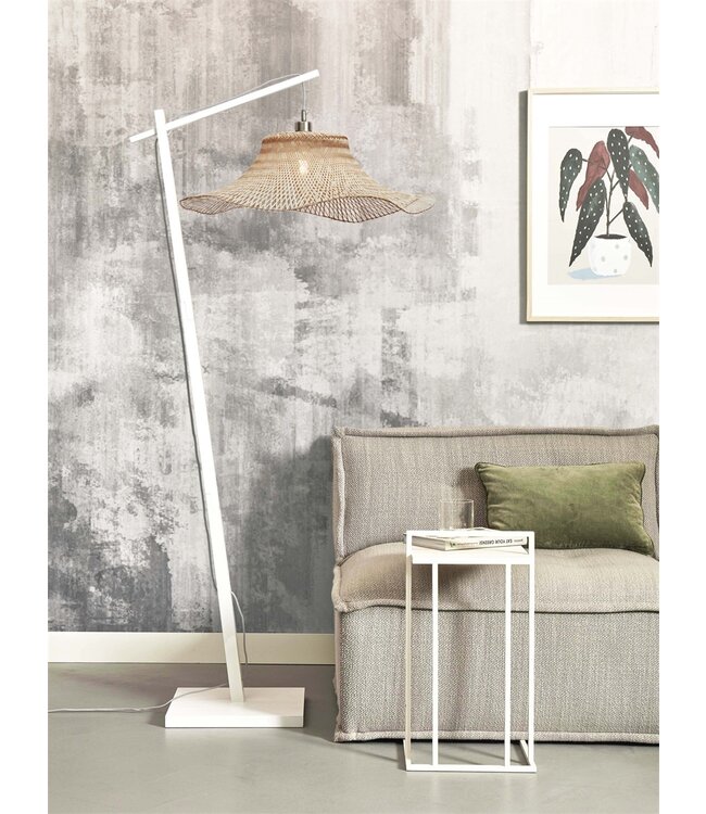 Good&Mojo vloerlamp Ibiza bamboe wavy in 2 maten 3 kleuren