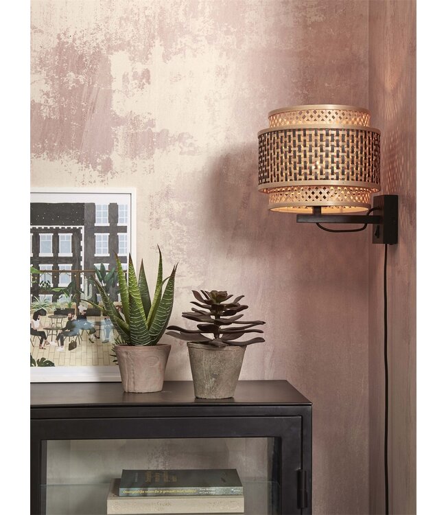 Wandlamp Bhutan bamboe