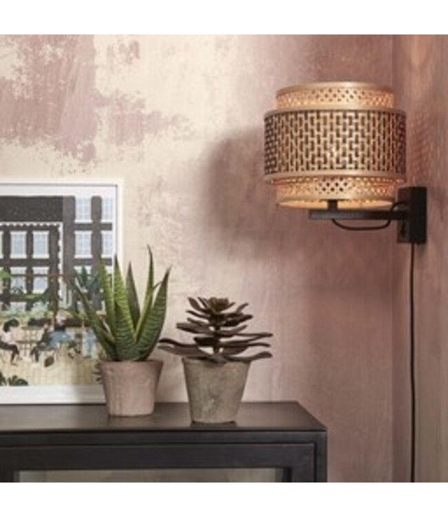 Wandlamp Bhutan bamboe