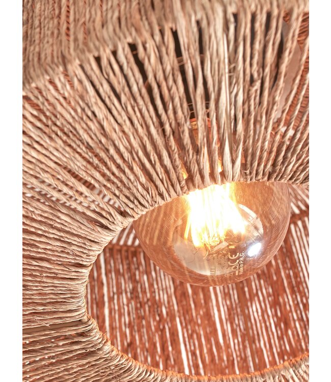 Good&Mojo plafonnière Iguazu Cilinder Small in zwart of naturel