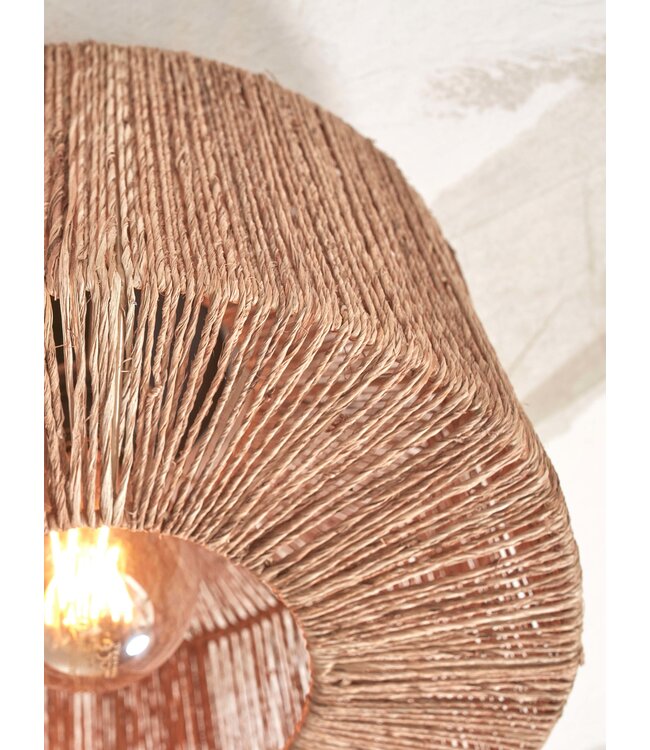 Good&Mojo plafonnière Iguazu Cilinder Small in zwart of naturel