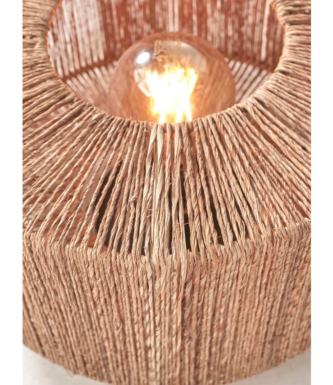 Vloerlamp Iguazu recht naturel (laag model)