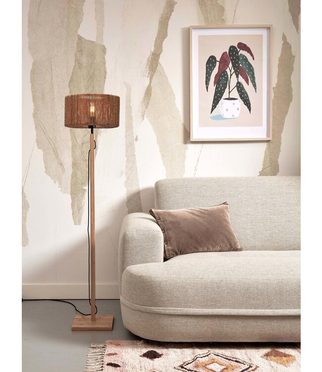 Vloerlamp Iguazu recht naturel (laag model)