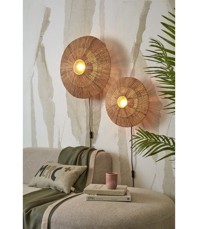 Good&Mojo wandlamp Iguazu Disc in jute Large