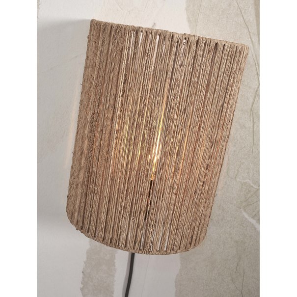 Good&Mojo Good&Mojo wandlamp Iguazu Cilinder van jute in 2 maten