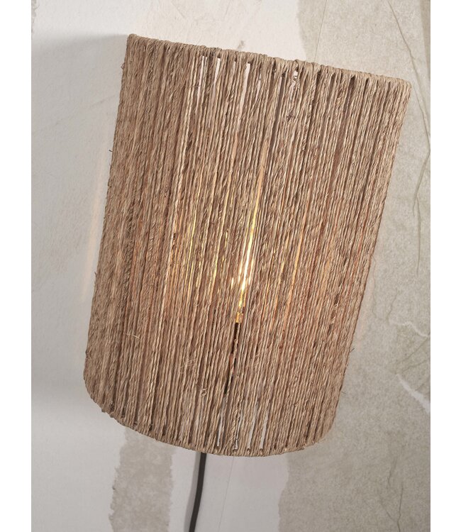Good&Mojo wandlamp Iguazu Cilinder van jute in 2 maten