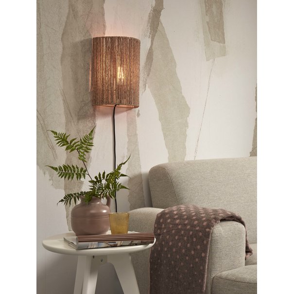 Good&Mojo Good&Mojo wandlamp Iguazu Cilinder van jute in 2 maten