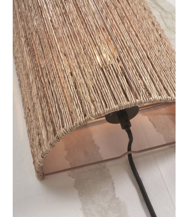 Good&Mojo wandlamp Iguazu Cilinder van jute in 2 maten