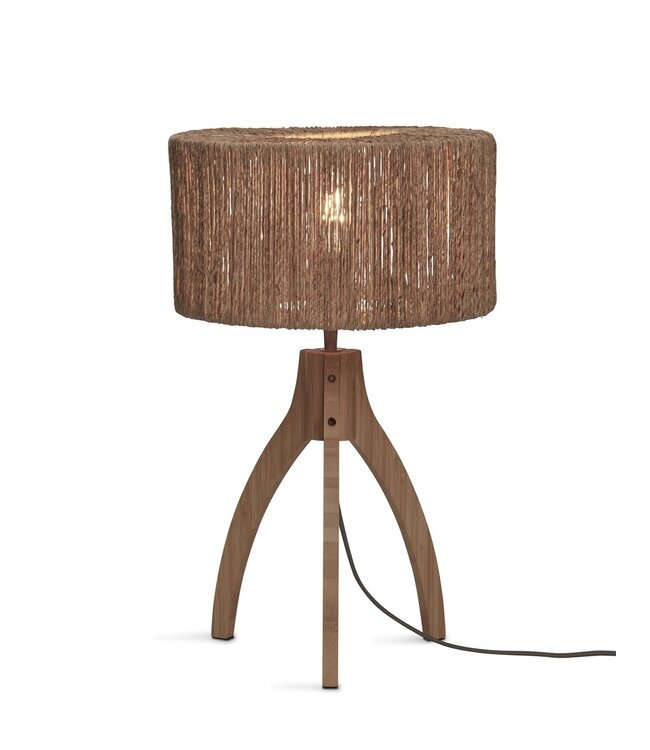 Good & Mojo tafellamp Iguazu 3-poot naturel en zwart