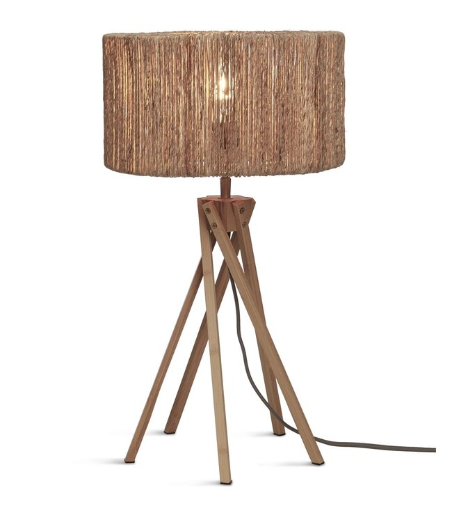 Good & Mojo tafellamp Iguazu 5-poot naturel en zwart