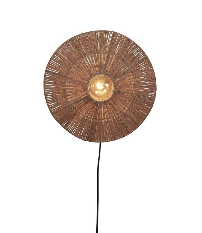 Good&Mojo wandlamp Iguazu Disc in jute Small