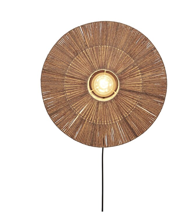 Good&Mojo wandlamp Iguazu Disc in jute Large