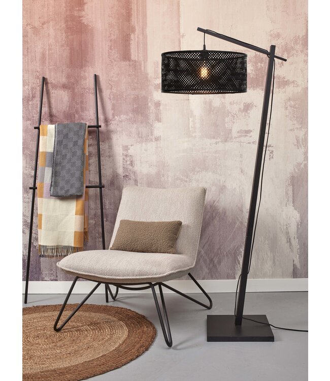 Good&Mojo vloerlamp Java Large bamboe zwart