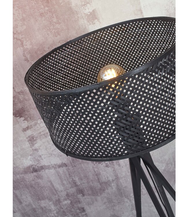 Good&Mojo vloerlamp Java 5-poot bamboe zwart