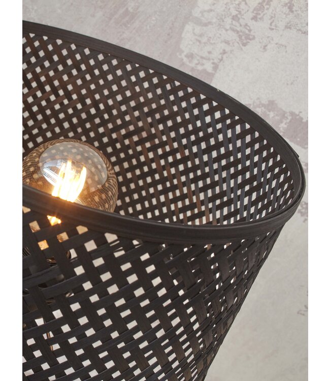 Good&Mojo vloerlamp Java recht bamboe zwart