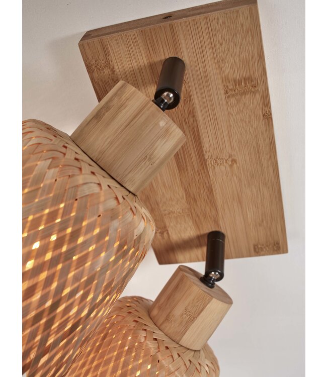 Good&Mojo plafonnière Java 2-kap bamboe naturel