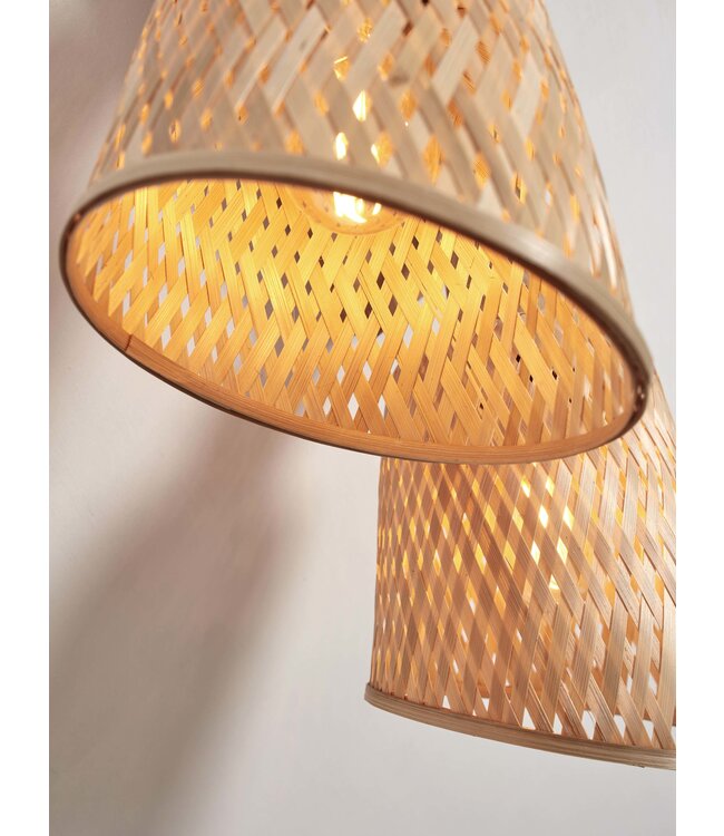 Good&Mojo plafonnière Java 2-kap bamboe naturel