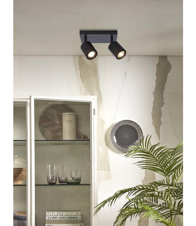 Good&Mojo Plafondspot Java bamboe zwart