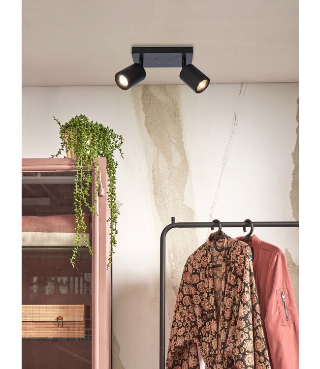 Good&Mojo Plafondspot Java bamboe zwart