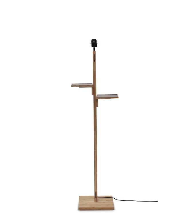Good&Mojo vloerlamp Java bamboe naturel met plankjes