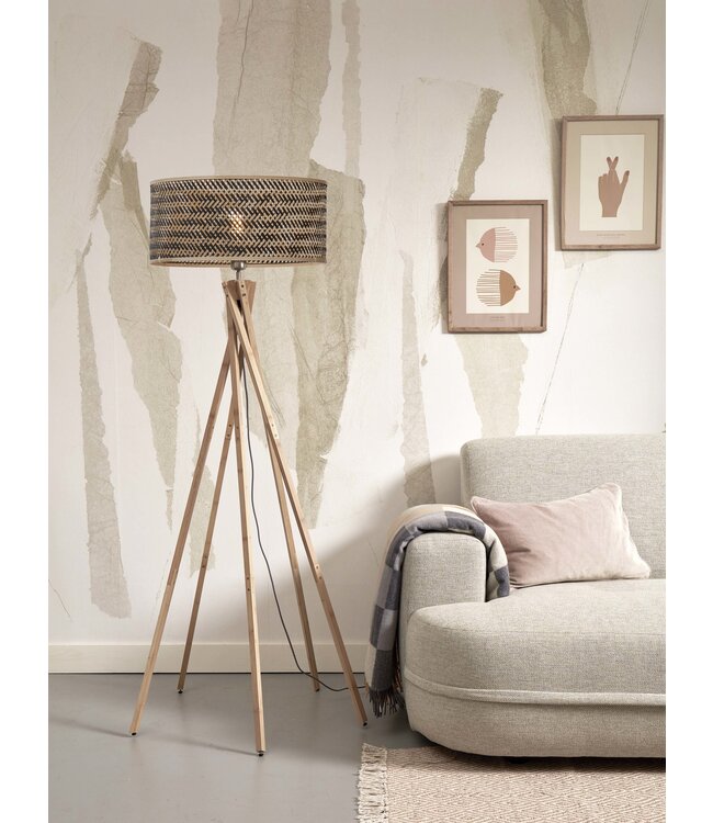 Good&Mojo vloerlamp Java 5-poot bamboe naturel