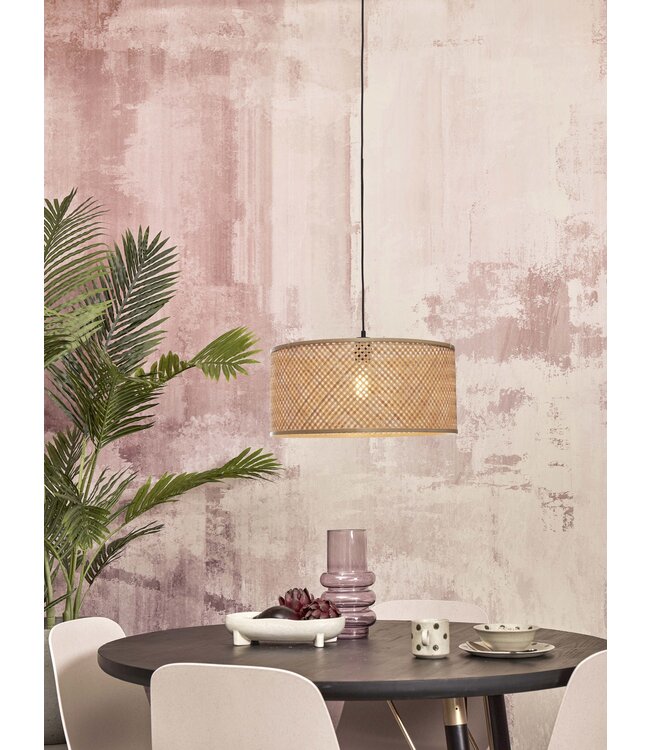 Good&Mojo hanglamp Java bamboe rond en recht