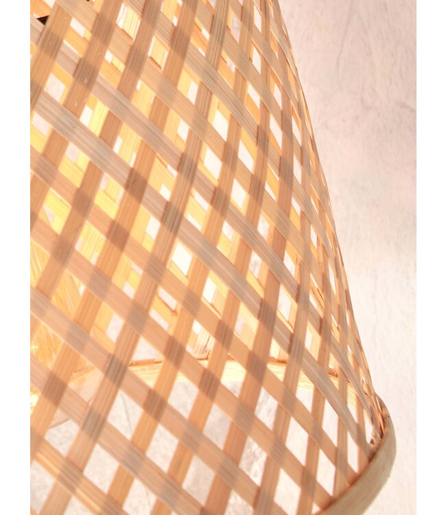 Good&Mojo tafellamp Java bamboe naturel met arm