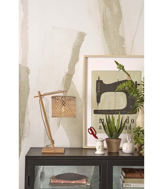 Good&Mojo tafellamp Java bamboe naturel met arm