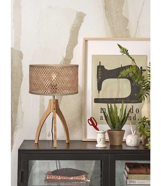 Good&Mojo tafellamp Java 3-poot bamboe