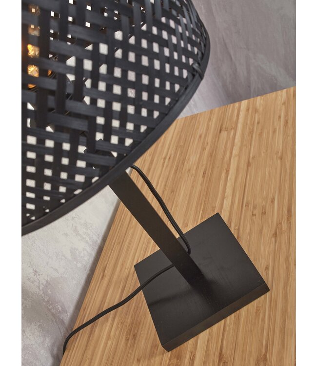 Good & Mojo Tafellamp Java recht bamboe zwart