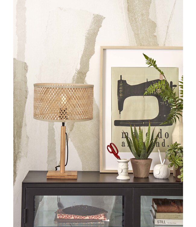 Good & Mojo tafellamp Java recht bamboe naturel