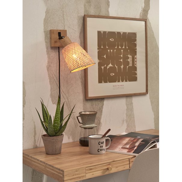 Good&Mojo Good&Mojo wandlamp Java bamboe naturel