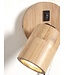 Wandspot Java in bamboe naturel of zwart