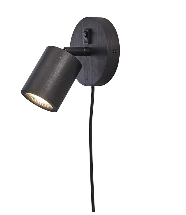 Wandspot Java in bamboe naturel of zwart