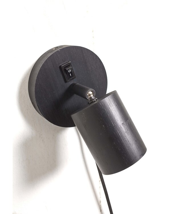 Wandspot Java in bamboe naturel of zwart