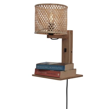 Good&Mojo Wandlamp Java naturel met plank