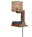 Wandlamp Java bamboe naturel met plank