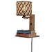 Wandlamp Java bamboe naturel met plank
