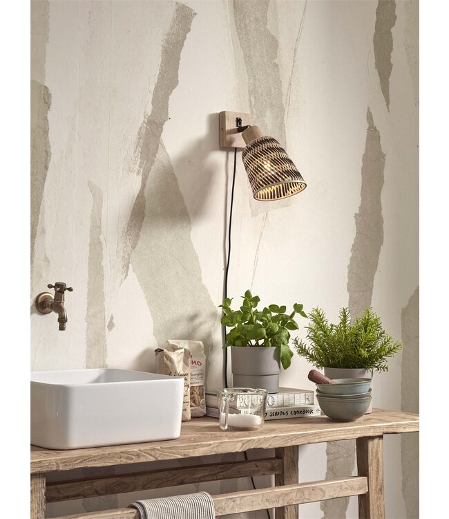 Good&Mojo wandlamp Java bamboe naturel