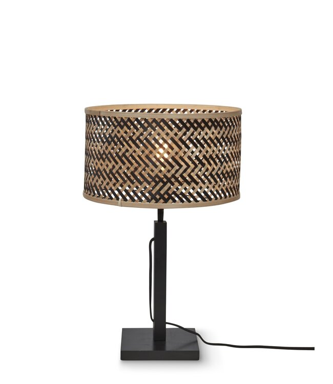 Good & Mojo Tafellamp Java recht bamboe zwart