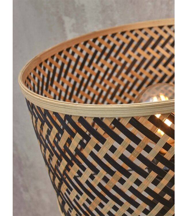 Good & Mojo Tafellamp Java recht bamboe zwart