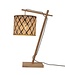 Good&Mojo tafellamp Java bamboe naturel met arm