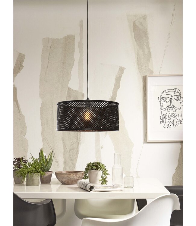 Good&Mojo hanglamp Java bamboe rond en recht