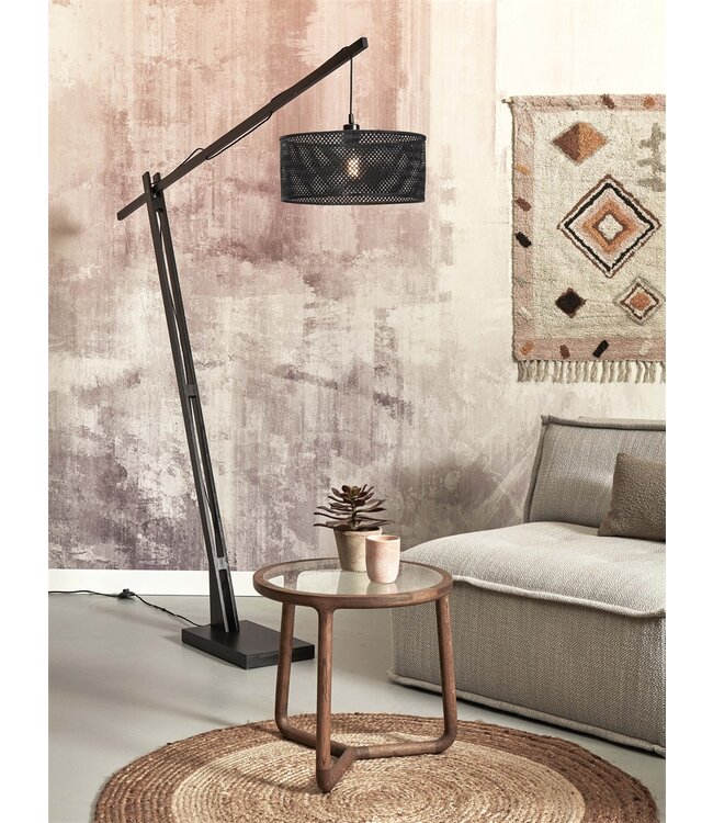 Good&Mojo vloerlamp Java XL bamboe zwart