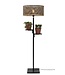 Good&Mojo vloerlamp Java bamboe zwart met plankjes