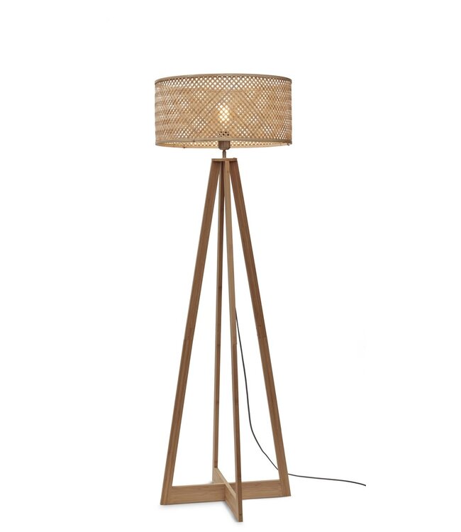 Good&Mojo vloerlamp Java 4-poot naturel bamboe