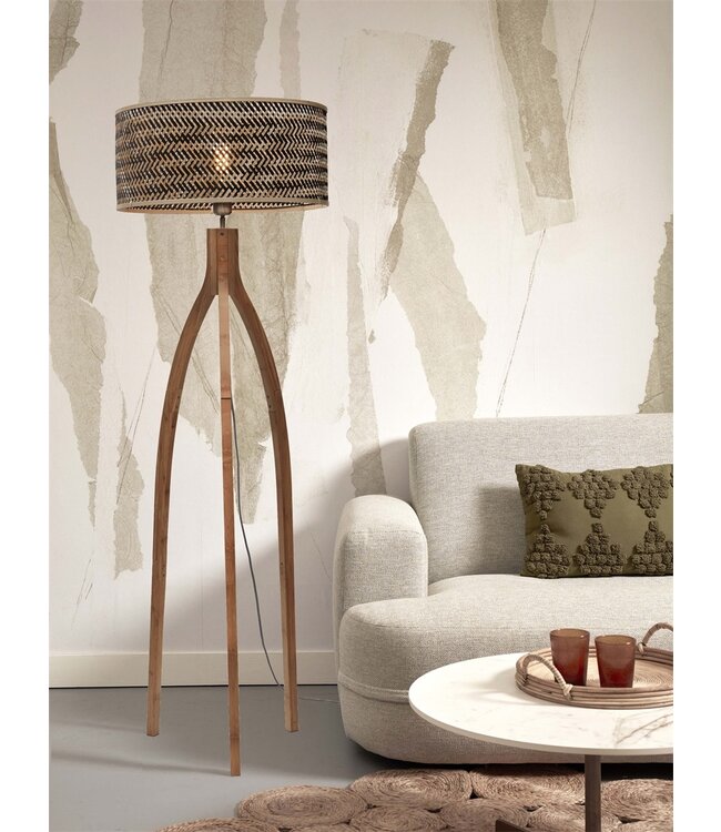 Good&Mojo vloerlamp Java 3-poot bamboe naturel