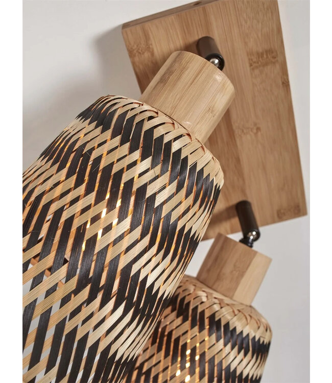 Good&Mojo plafonnière Java 2-kap bamboe naturel