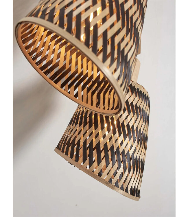 Good&Mojo plafonnière Java 2-kap bamboe naturel